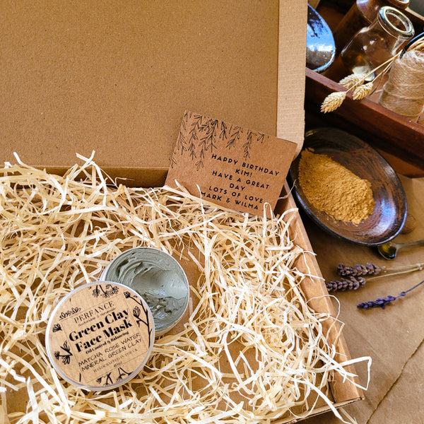 Green Clay Mattifying Face Mask with Rose Water and Black Seed Oil