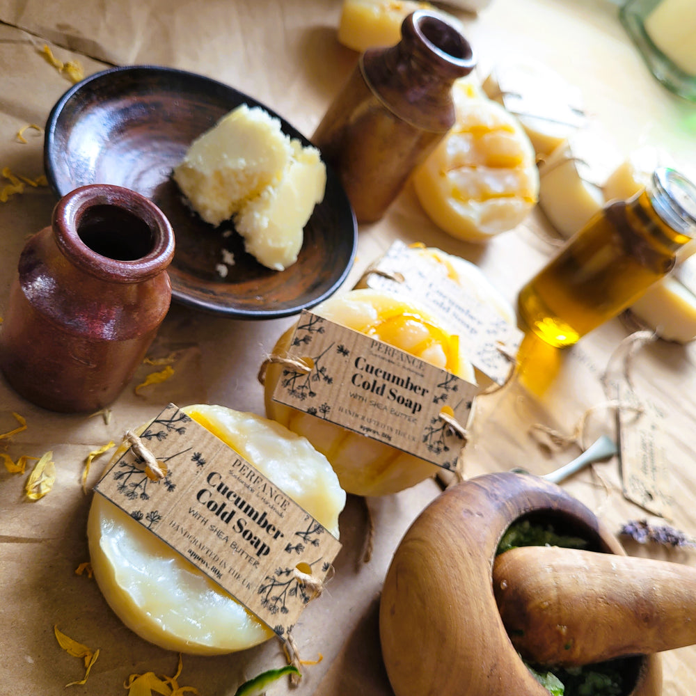 Artisan Cold Process Soap Cucumber for Face and Body