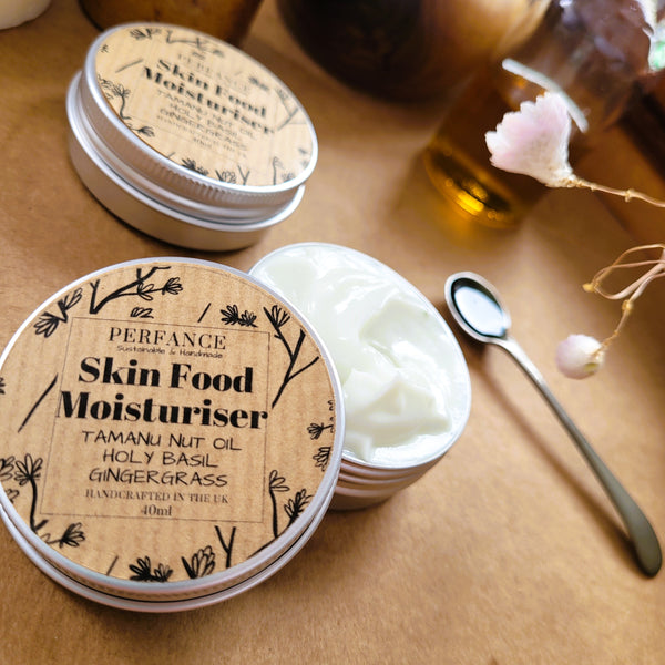 Skin Food Moisturiser with Tamanu Oil, Holy Basil and Gingergrass