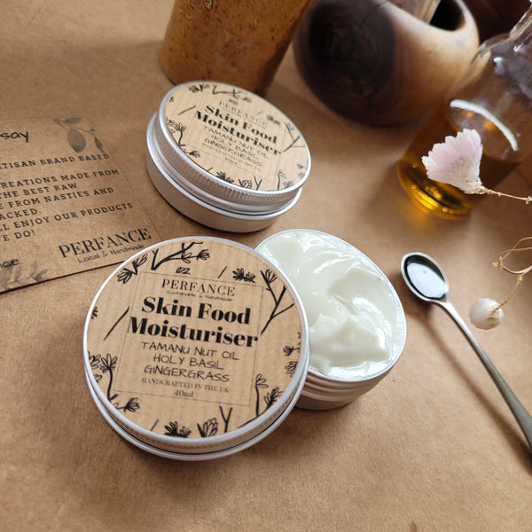 Skin Food Moisturiser with Tamanu Oil, Holy Basil and Gingergrass