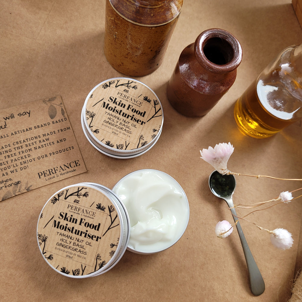 Skin Food Moisturiser with Tamanu Oil, Holy Basil and Gingergrass